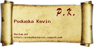 Poduska Kevin névjegykártya